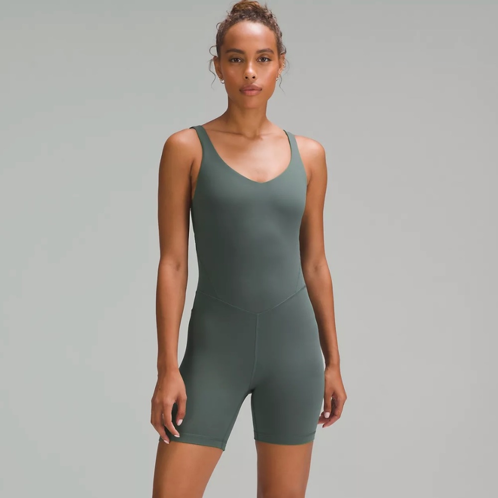 lululemon athletica align Olive Green Sleeveless Bodysuit
